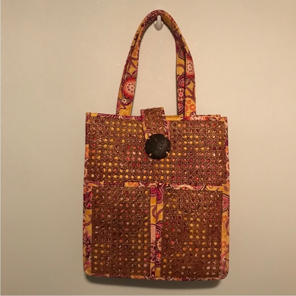 Vera Bradley | Tiki Limited Edition Summer Floral Rattan Tote